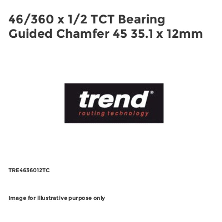 46/360 x 1/2 TCT Bearing Guided Chamfer 45 35.1 x 12mm