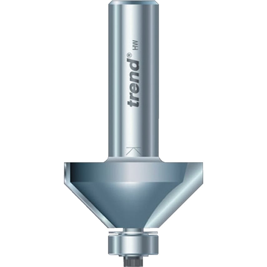 46/37 1/4" TC Bearing Guided Chamfer Cutter 45 Degree