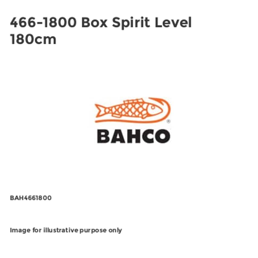 466-1800 Box Spirit Level 180cm