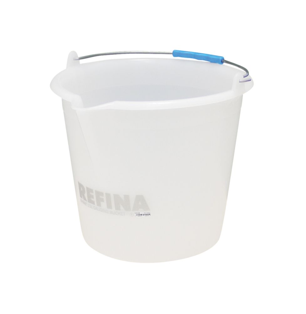 Refina  Plastic Gauging Bucket White 15Ltr