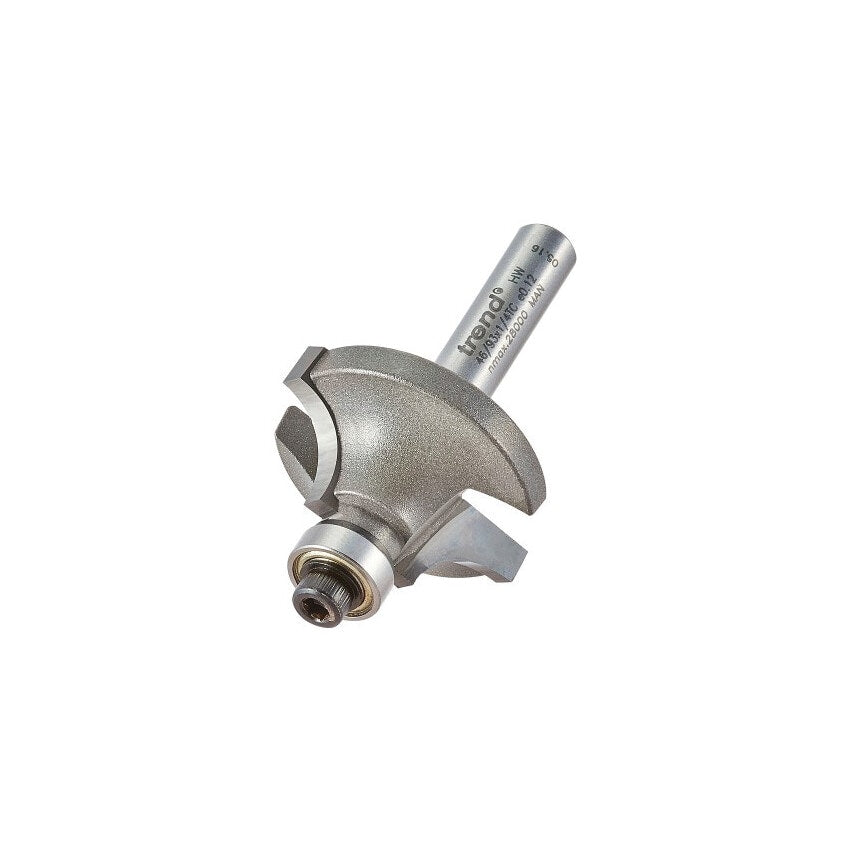 46/93 1/4" TC Bearing Guided Ovolo Cutter