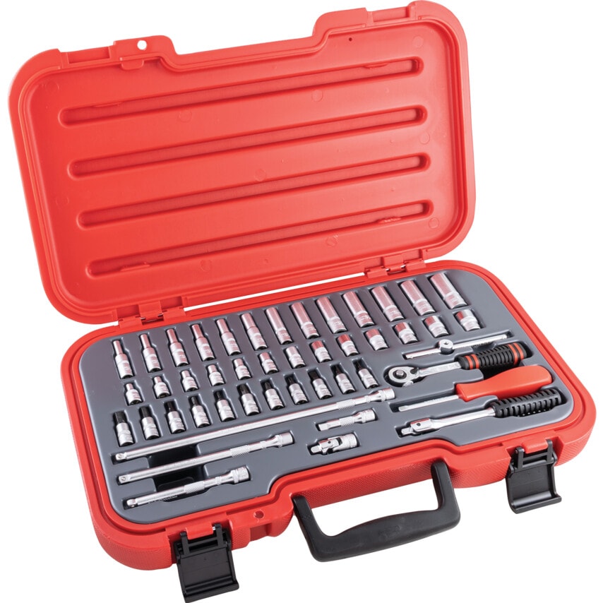 46PC Master mm Socket Set 1/4" Square Drive
