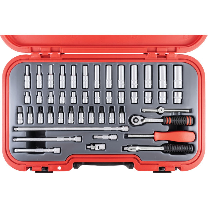 46PC Master mm Socket Set 1/4" Square Drive