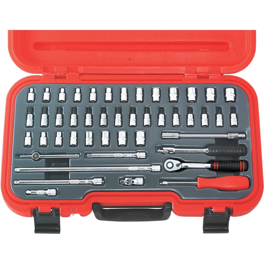 46PC mm/af Socket Set 1/4" Square Drive