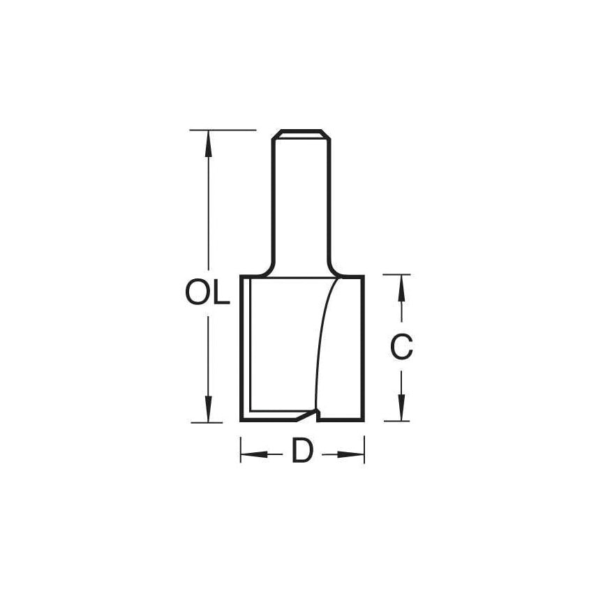 4/6 1/4" TC 2FL 20.0mm Straight Cutter