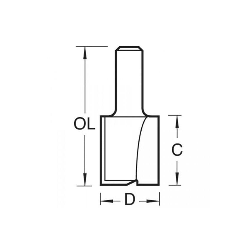 4/70 x 1/4 TCT Two Flute Cutter 25.0 x 25mm TRE47014TC