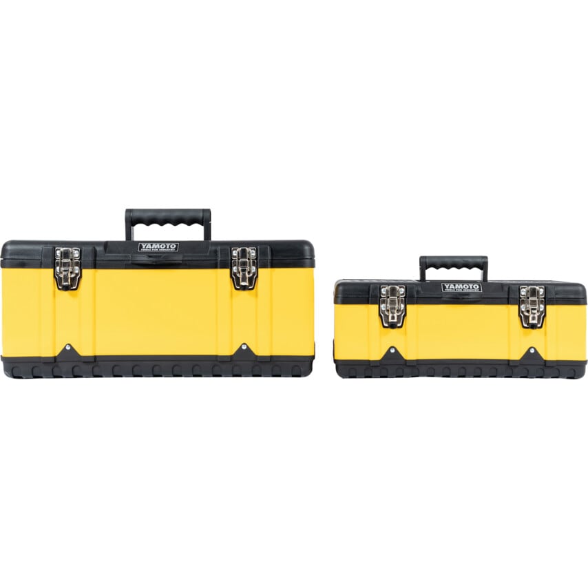 470mm & 582mm Yellow Metal Toolbox Set 2 Piece