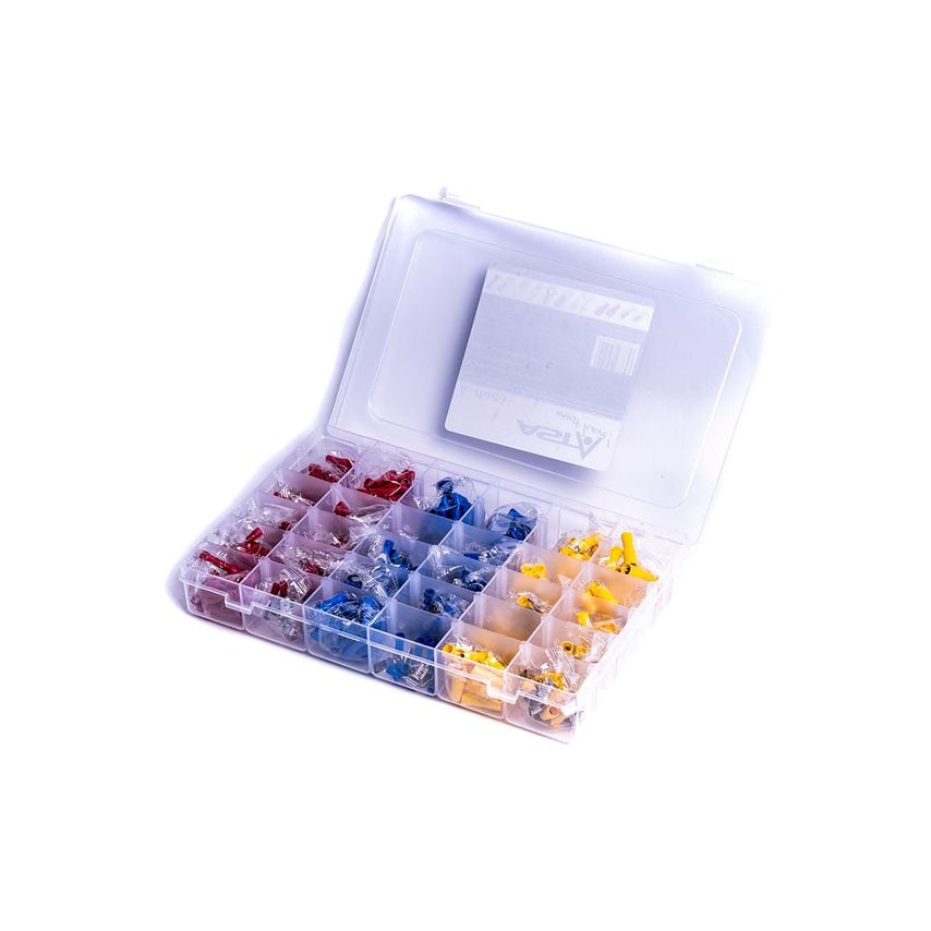 480pc Insulated Assorted Electrical Wire Terminal Crimp Connector Spade