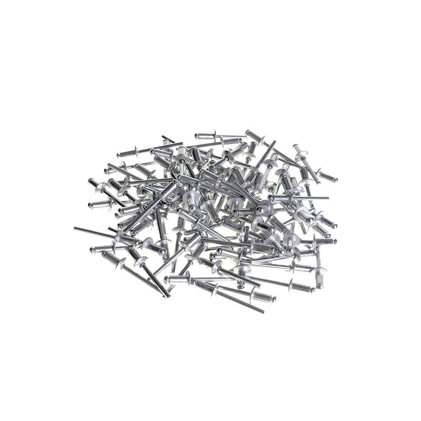 4.8x9.6mm Aluminium Blind Pop Rivets Standard Flange & Steel Dome Head Pack 100