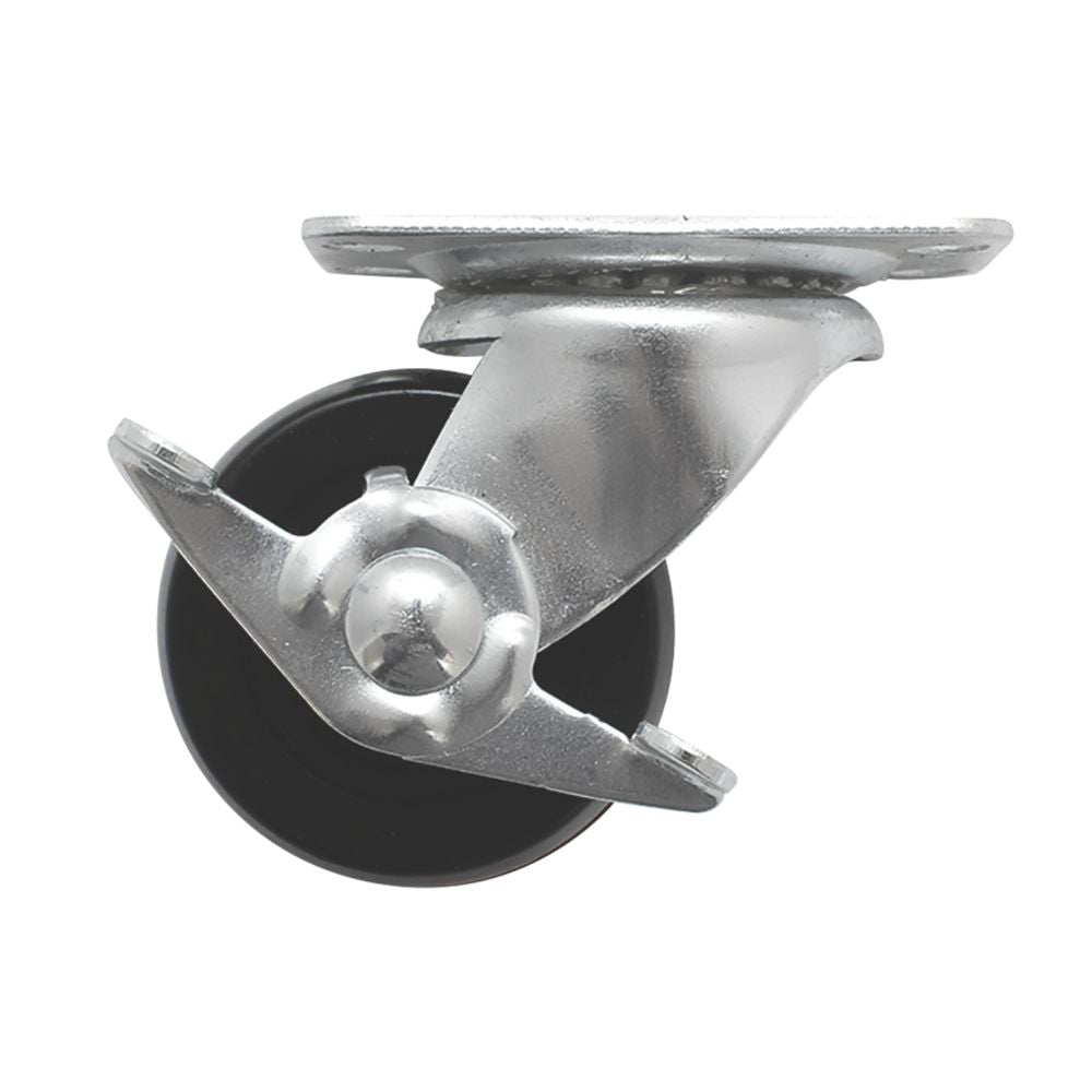 Essentials Heavy Duty Braked Swivel Castor 50mm Black