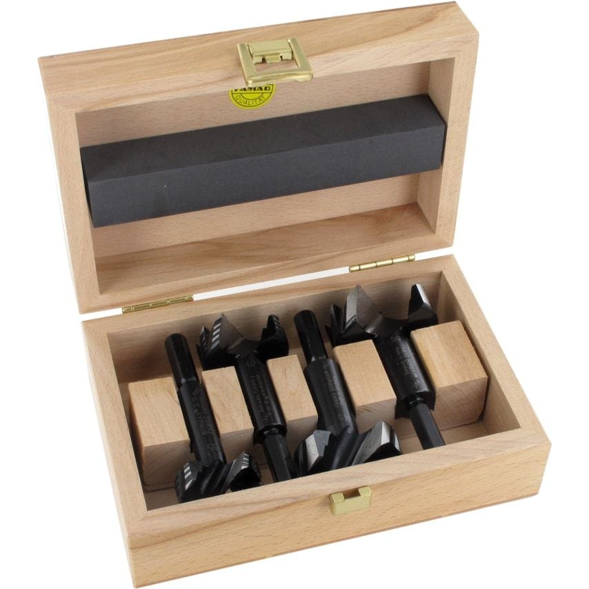 4PCS Bormax 2.0 Forstner Bit Set 35, 40, 45, 50mm in Wooden Box, 1622504