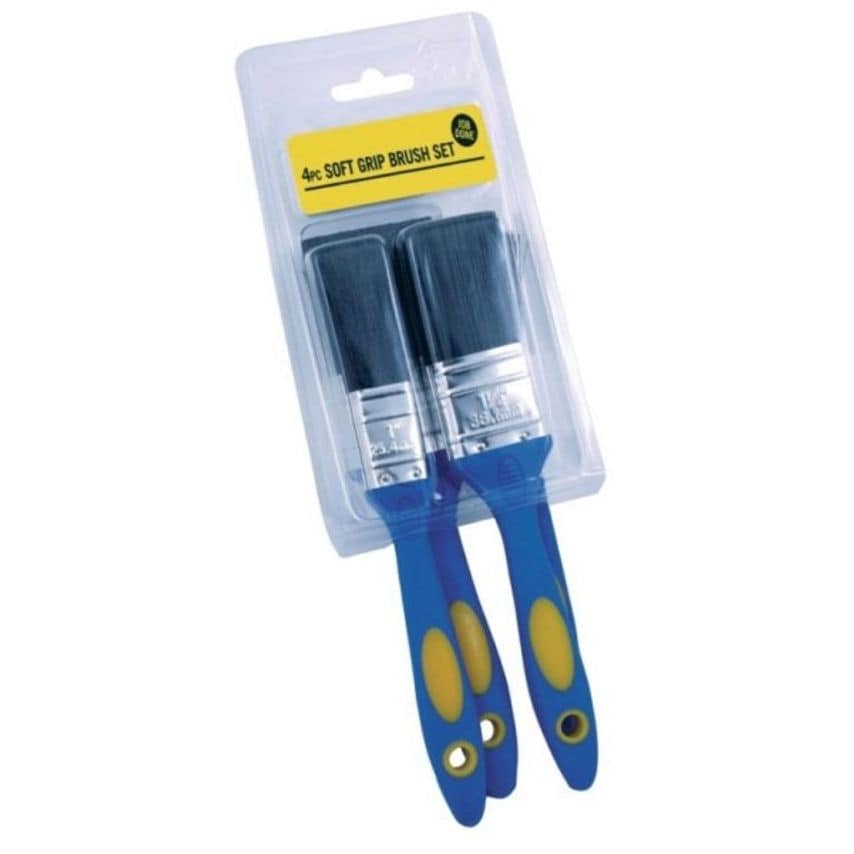 4Pc Job Done Soft Grip Brush Set