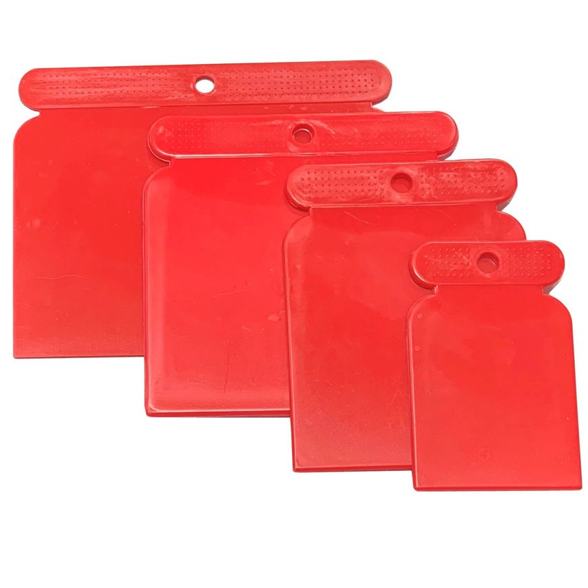 4-Piece Plastic Scraper