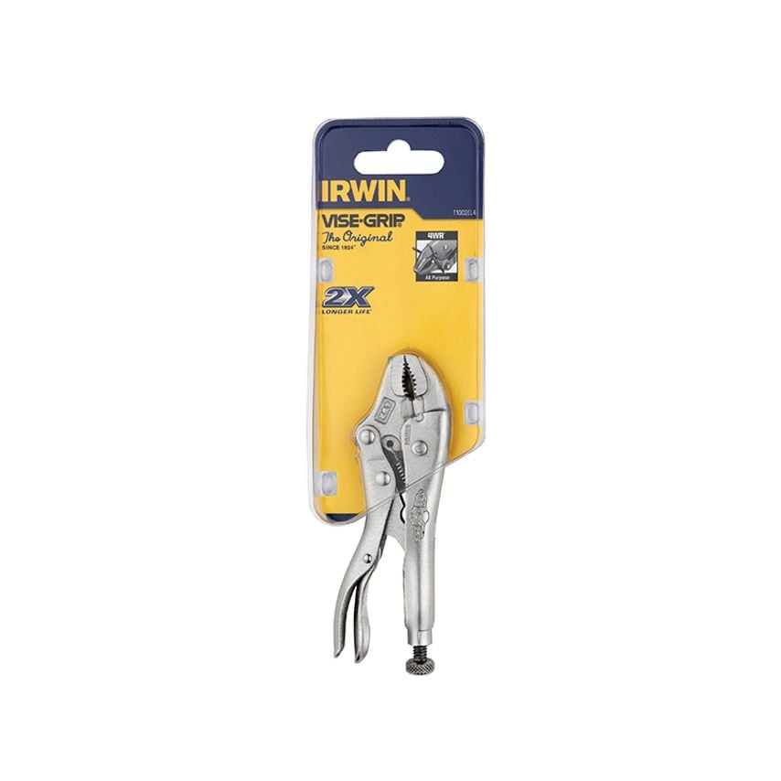 4WRC Curved Jaw Locking Pliers with Wire Cutter 100mm (4in) VIS4WRC
