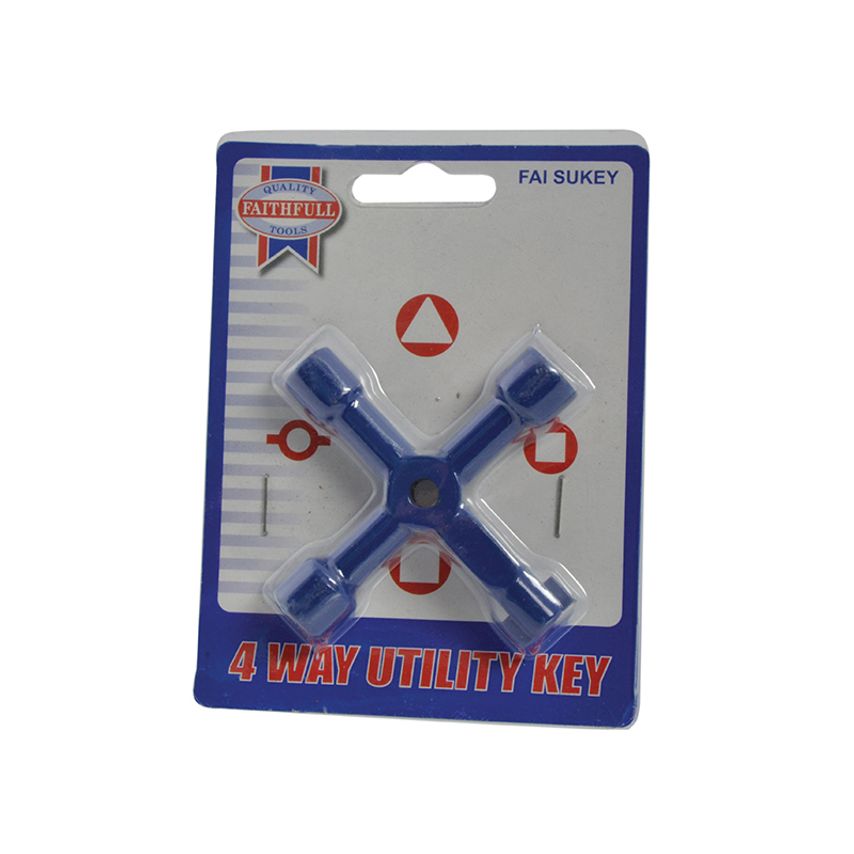 4-Way Services Utility Meter Key FAISUKEY