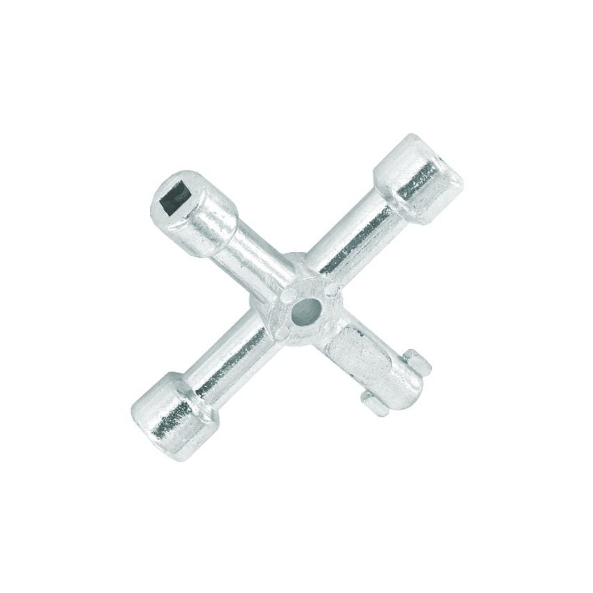 4Way Utility Key Zinc Plated