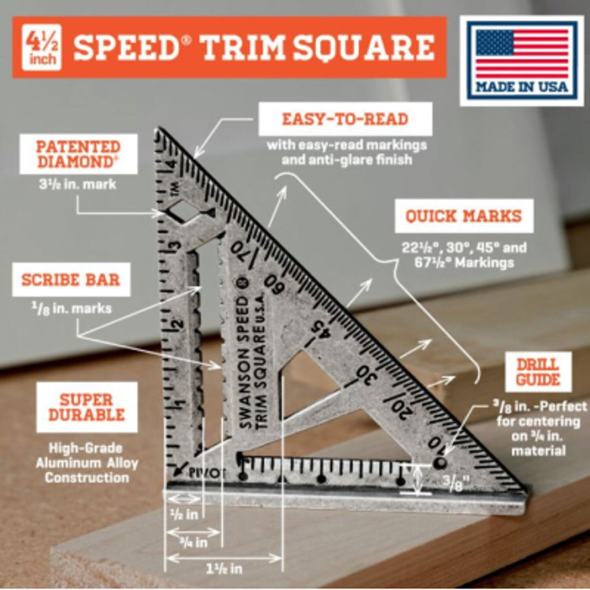 4 1/2in Trim Speed Square