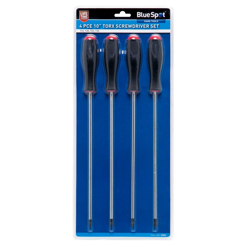 4 Piece 10 TORX Screwdriver Set