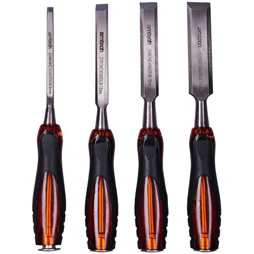 4 Piece Go Thru Wood Chisel Set