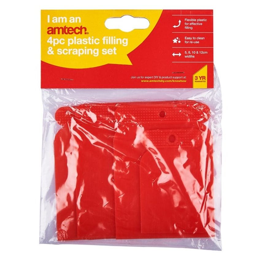 4 Piece Plastic Scraper Set