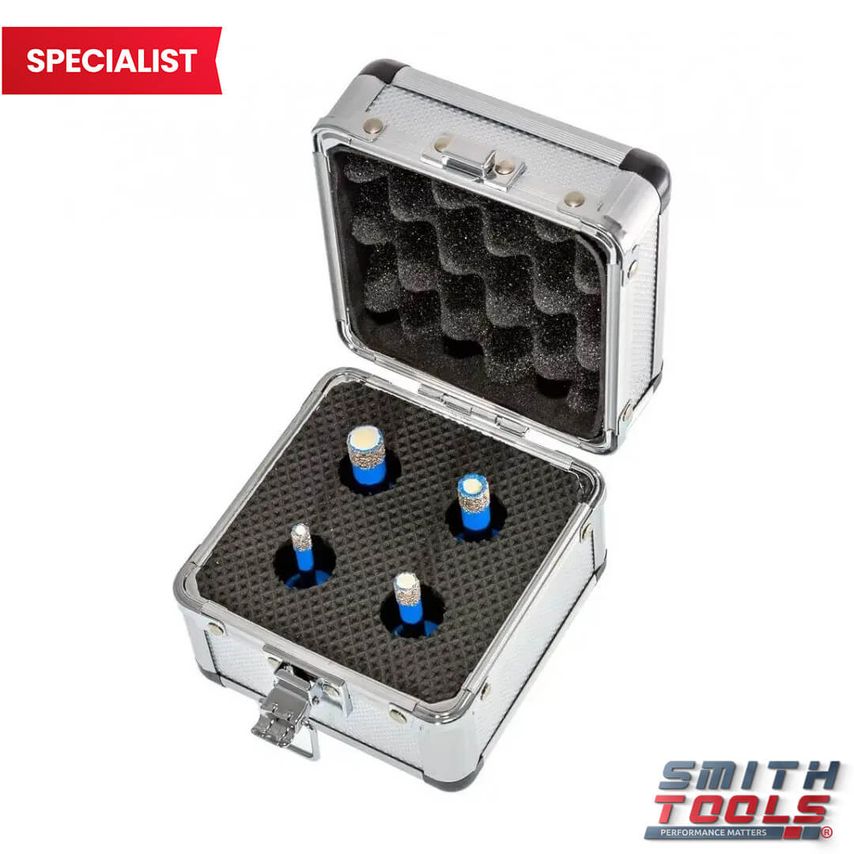 4 Piece Specialist M14 Vacuum Diamond Drill Set SM48492