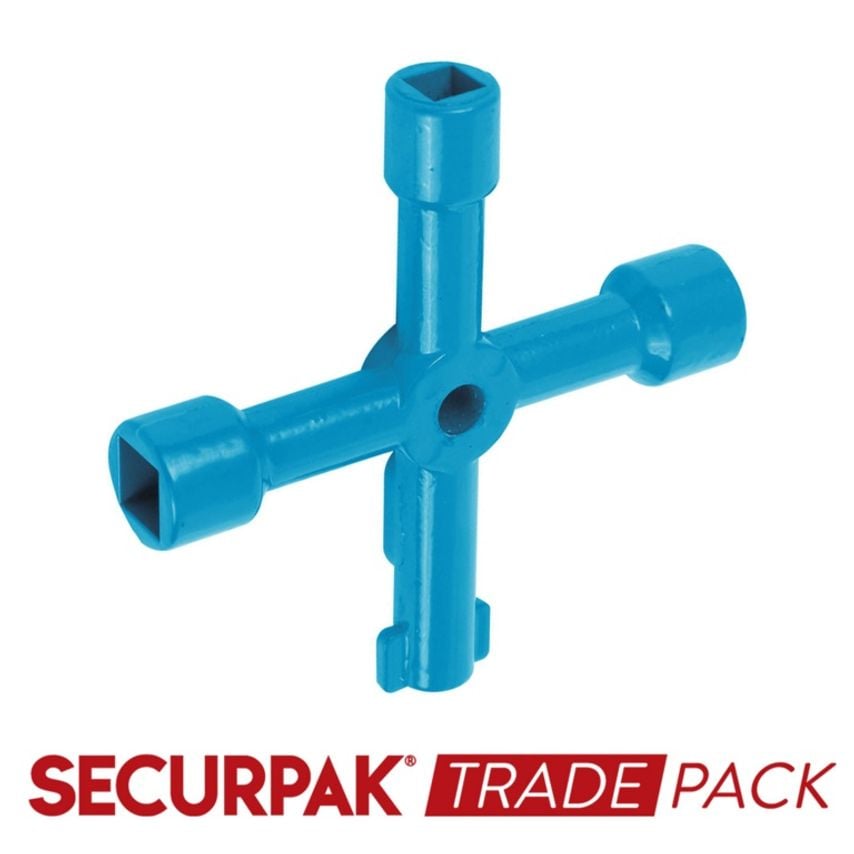 4 Way Utility Key Plastic Pack of 5