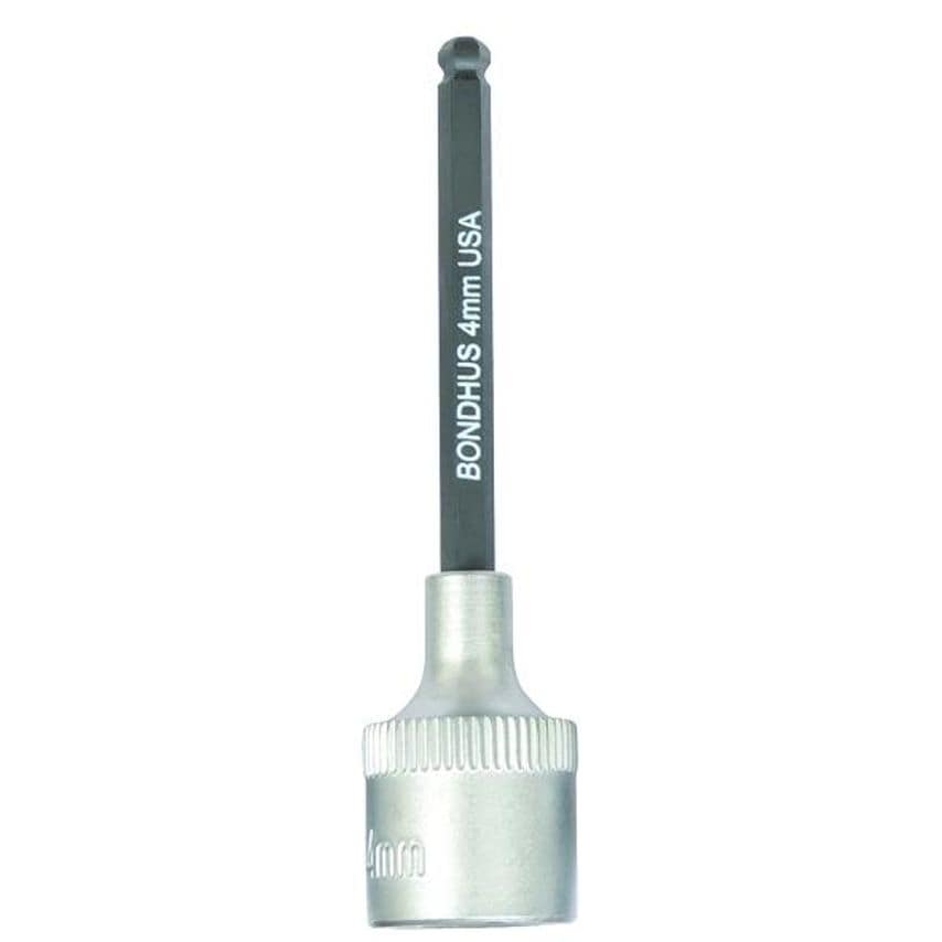4mm Ballend 2" Inhex Socket Bit + Hex Socket, 4mm, 43460
