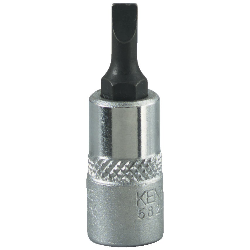 4mm Slotted Screwdriver Socket Bit 1/4" Square Drive