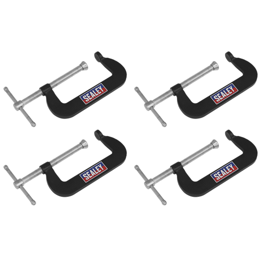 4pc Set Junior C-Clamp - 76mm X 35mm