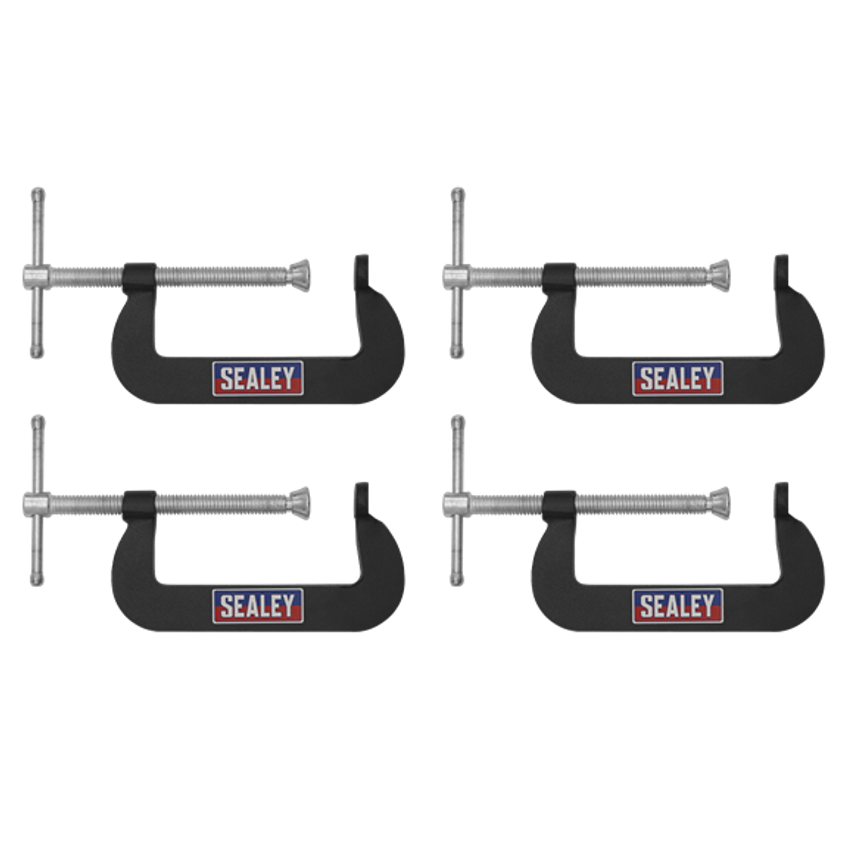 4pc Set Junior C-Clamp - 76mm X 35mm
