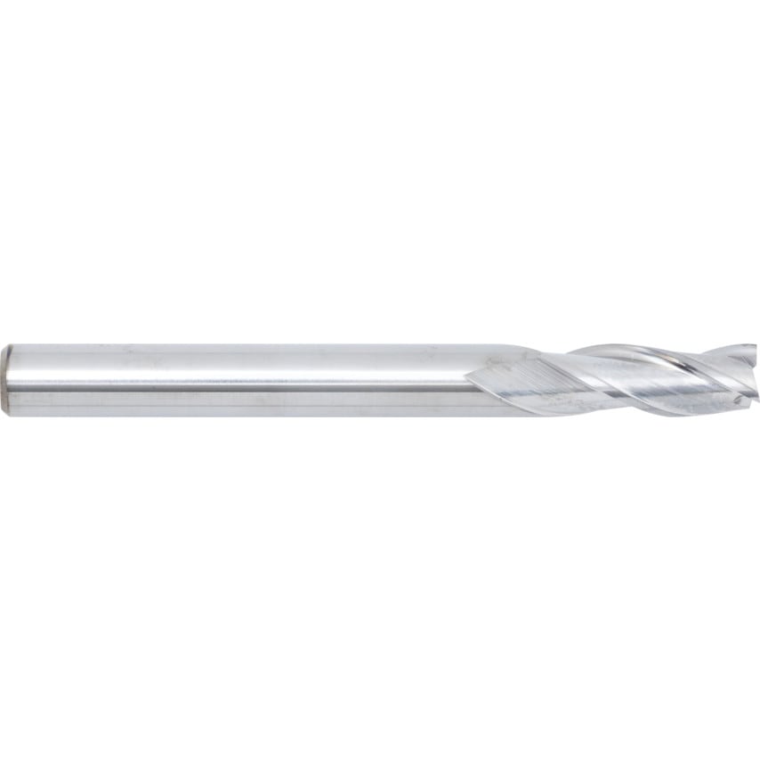 5.00MM Carbide 3 Flute Plain Shank Short Series Slot Drill - Uncoated
