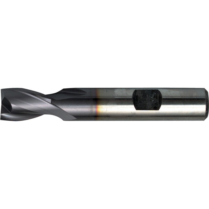 5.00MM HSS-Co 8% 2 Flute Weldon Shank Short Series Slot Drills - TiCN Coated