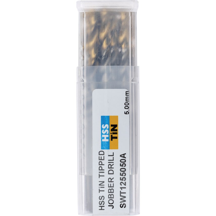 5.00MM HSS Straight Shank Jobber Drills - TiN Tipped