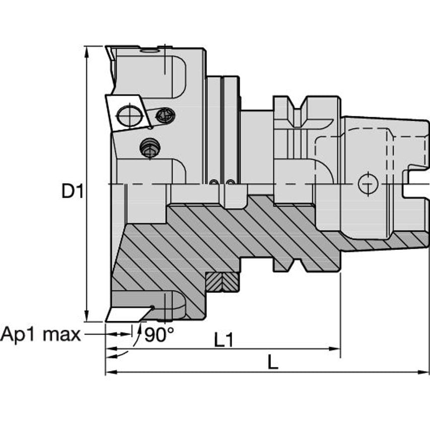 50A03R060S63PBG15S3WHSM Fix-Perfect Mill 90 HSM HSK63A