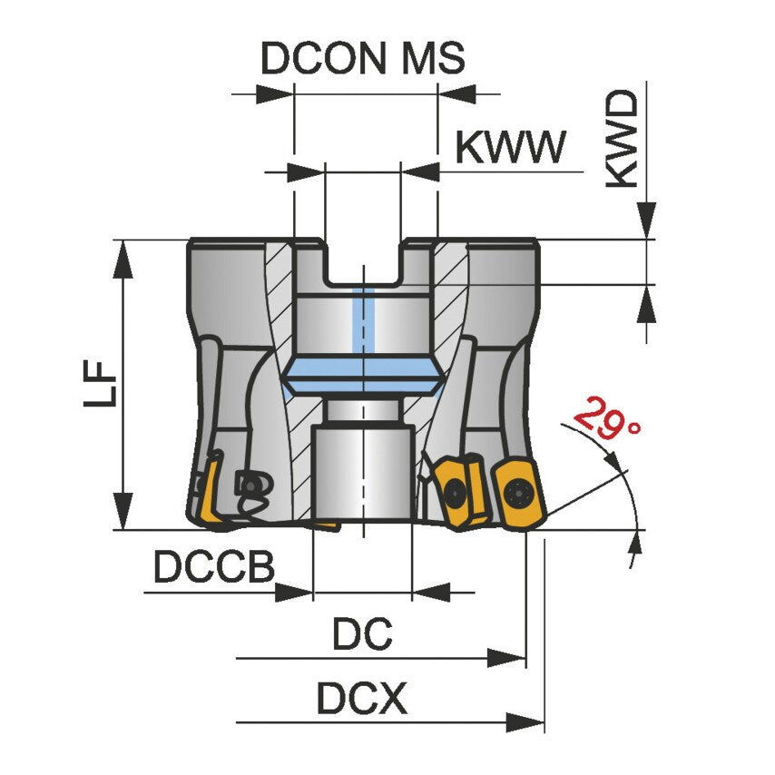 50A07R-SMOBN10-C BN10 High Feed Face Mill