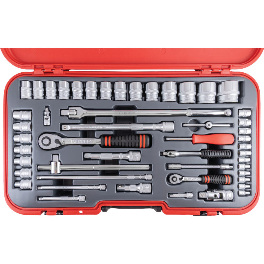 50PC 4-36mm Socket Set 1/4-1/2" Square Drive