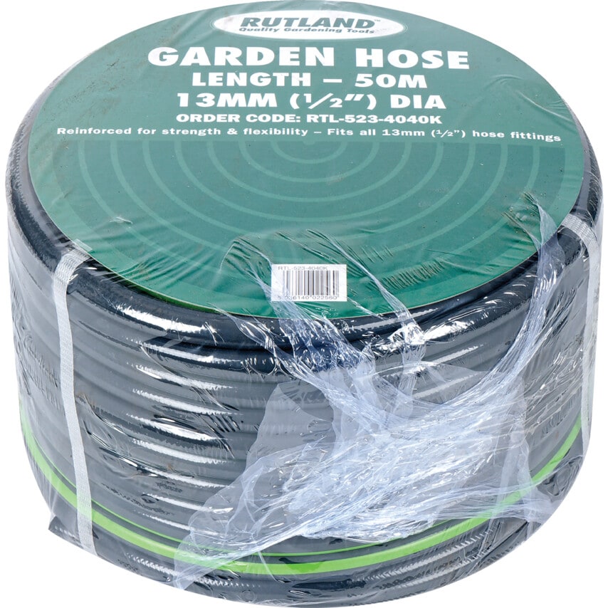 50m Reinforced Garden Hose Coil 1/2" Bore