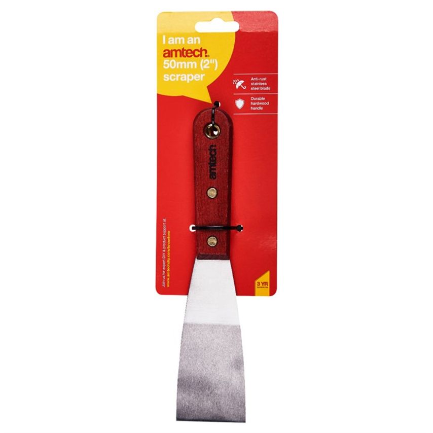 50mm (2") Heavy Duty Scraper with Wooden Handle