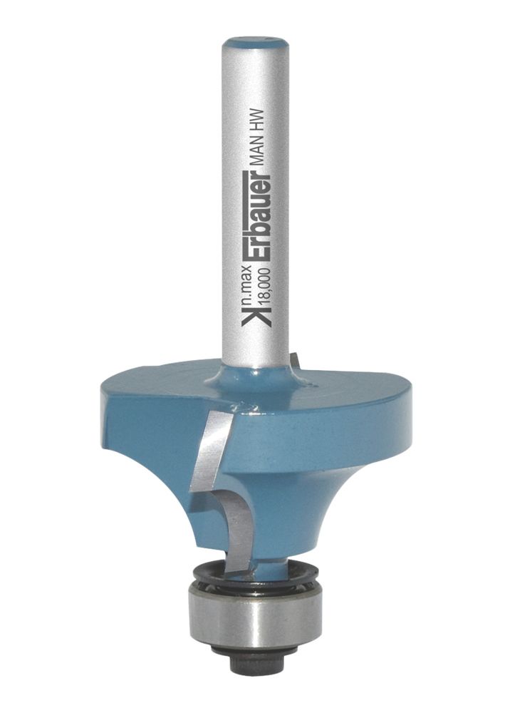 Erbauer  6.35mm Shank Double-Flute Round Nose Shaped Router Cutter 31.8mm x 16.7mm