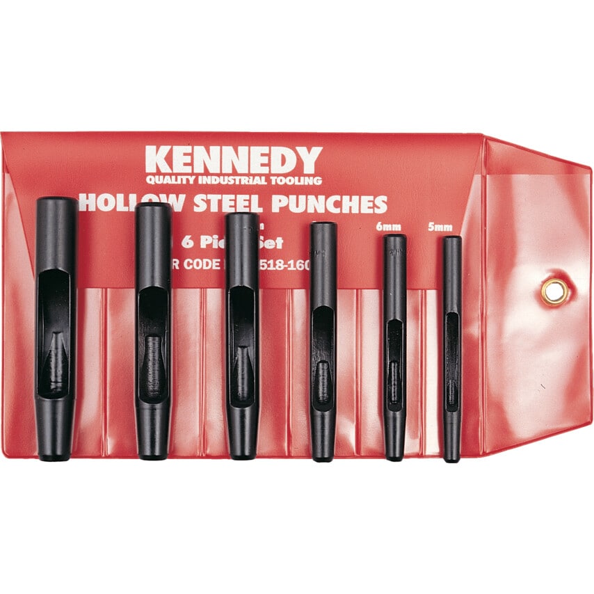 5-12mm Hollow Punch Set (6 Piece) for Cork, Leather, Plastics