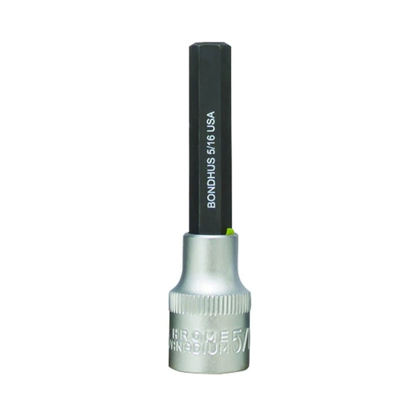 5/16" Hex 2" Inhex Socket Bit + Hex Socket, 5/16", 43213