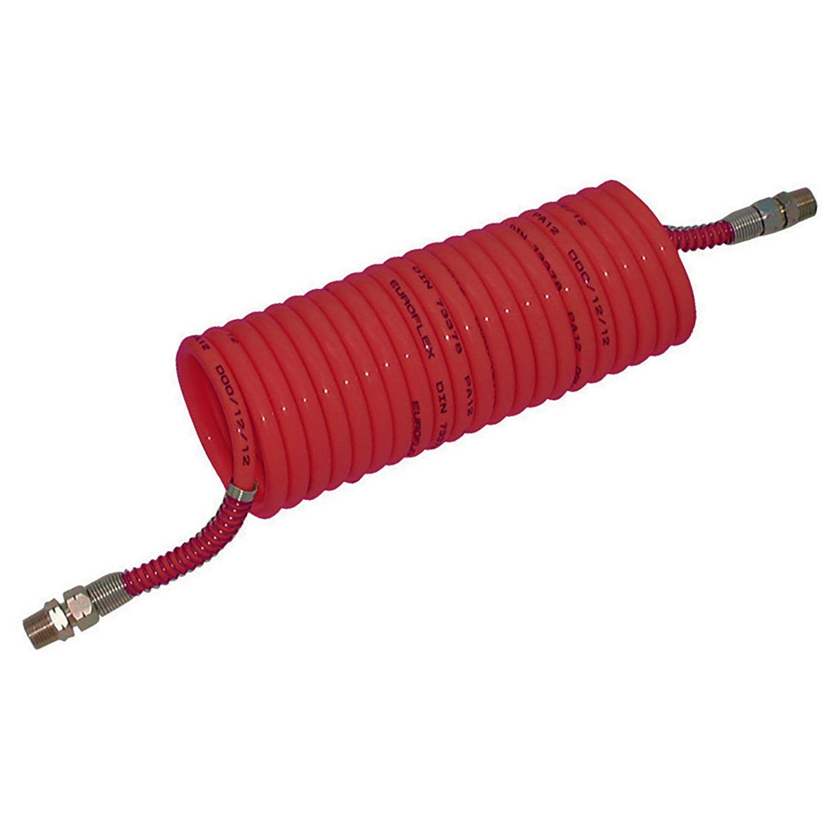 5/16inOD Recoil Hose Red x 12FT and Ends - NRH516-12R