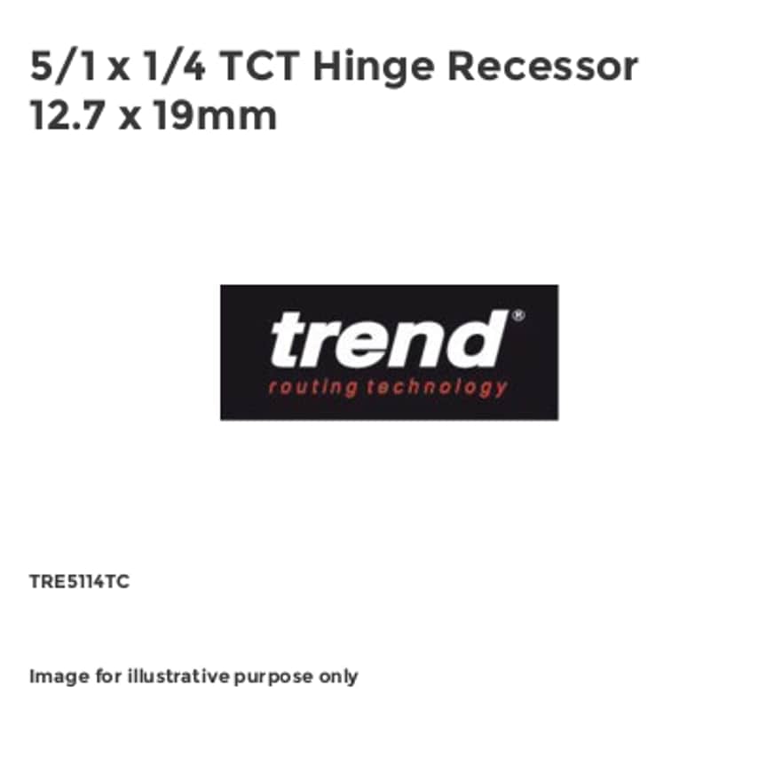 5/1 x 1/4 TCT Hinge Recessor 12.7 x 19mm TRE5114TC