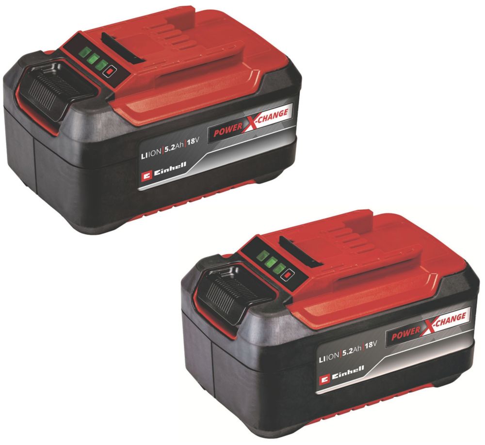 Einhell  18V 5.2Ah Li-Ion Power X-Change Batteries 2 Pack