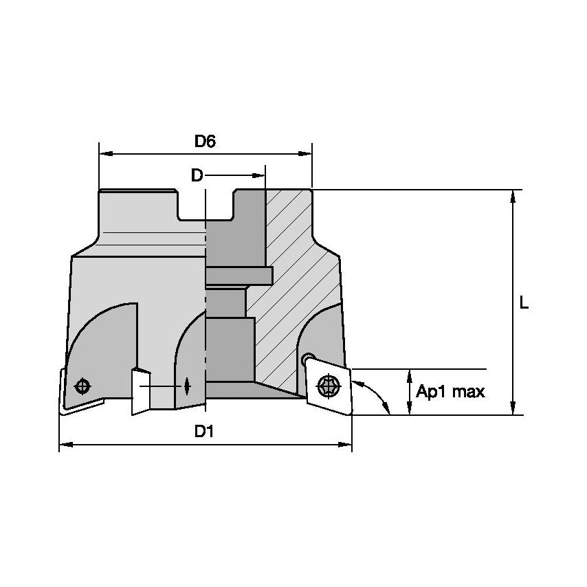 52A05RS95XD10 Shell Mill Cutter For Die & MO