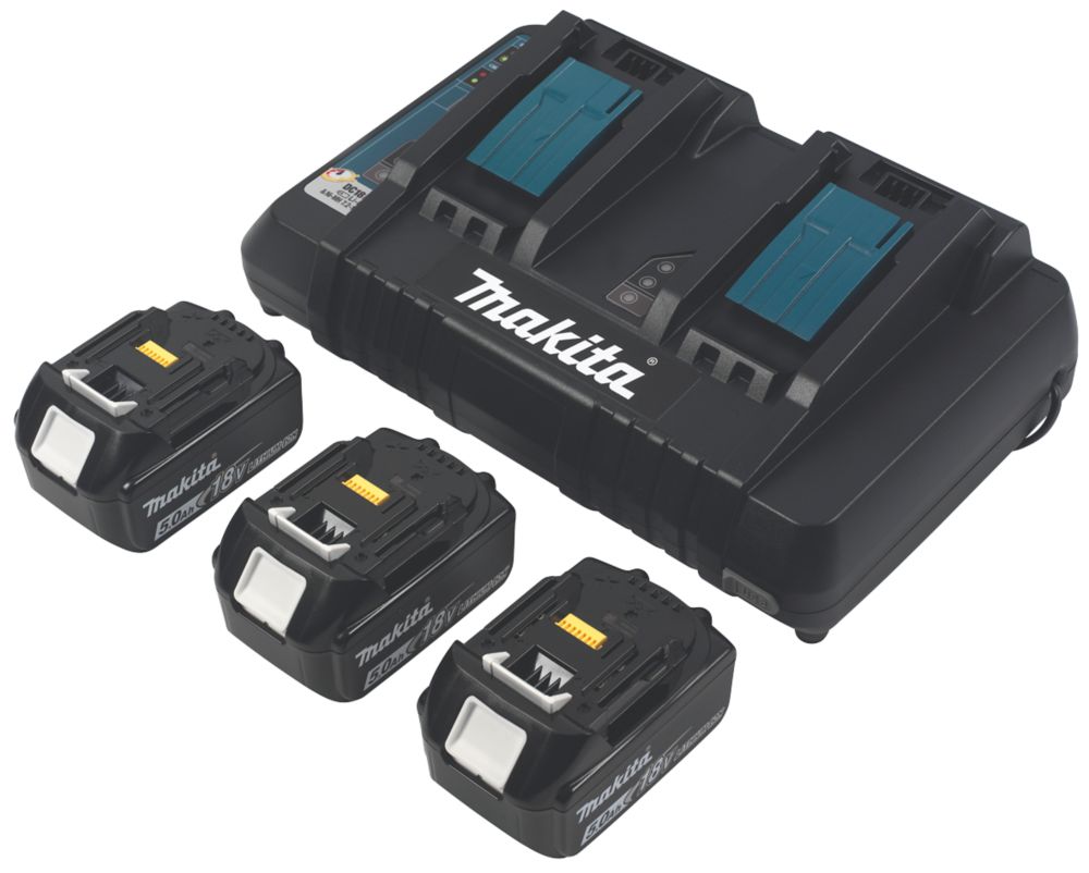 Makita DLX6068PT 18V 3 x 5.0Ah Li-Ion LXT  Cordless 6-Piece Power Tool Kit