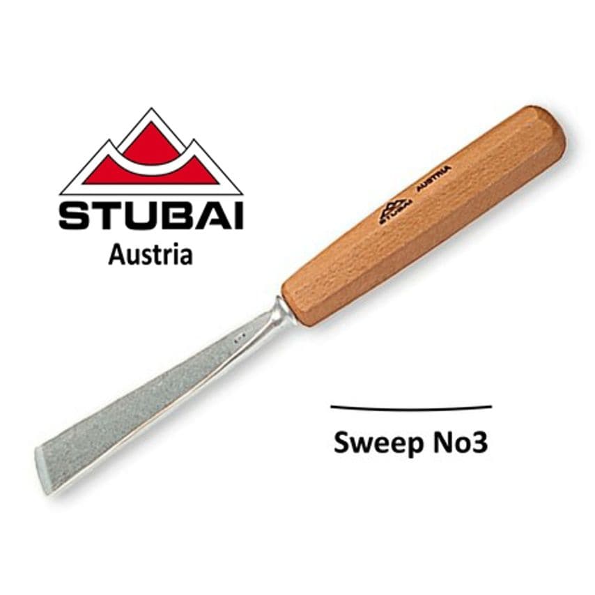550325 No3 Sweep Straight Flat Carving Gouge 25mm
