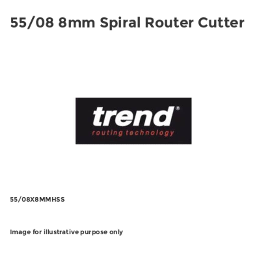 55/08 8mm Spiral Router Cutter