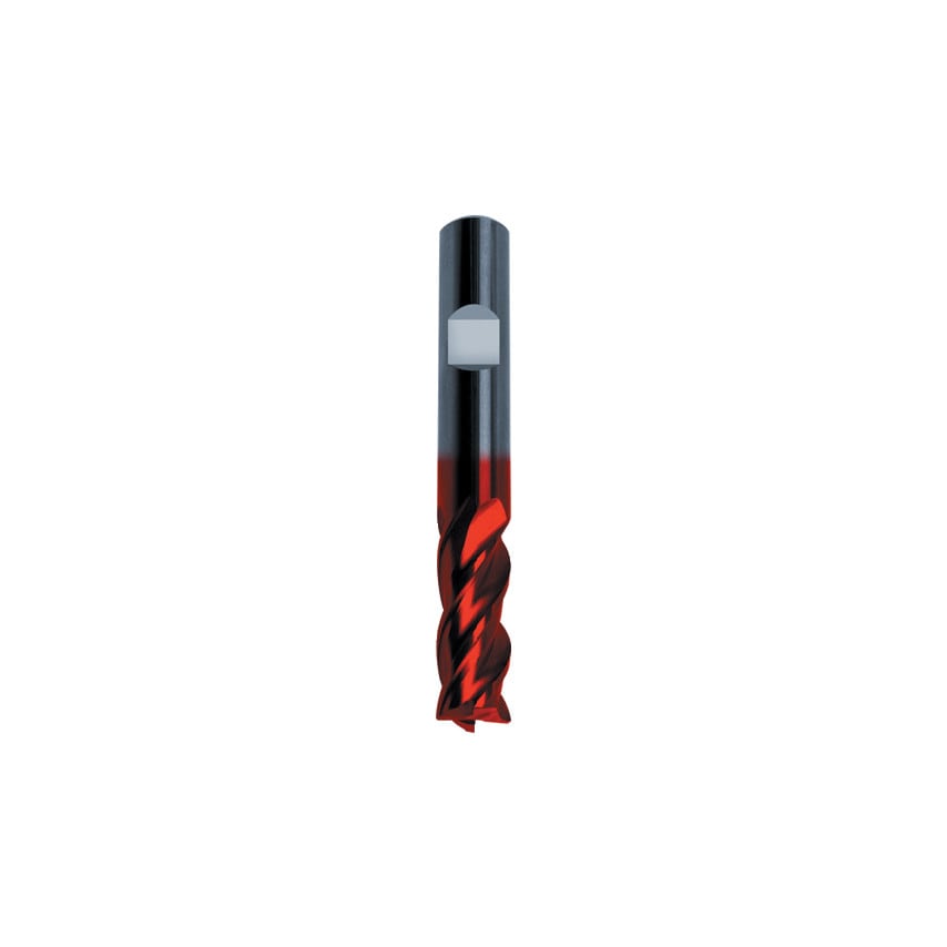 5535 10.00MM Carbide 4 Flute Weldon Shank Ratio End Mills - FIREX Coated