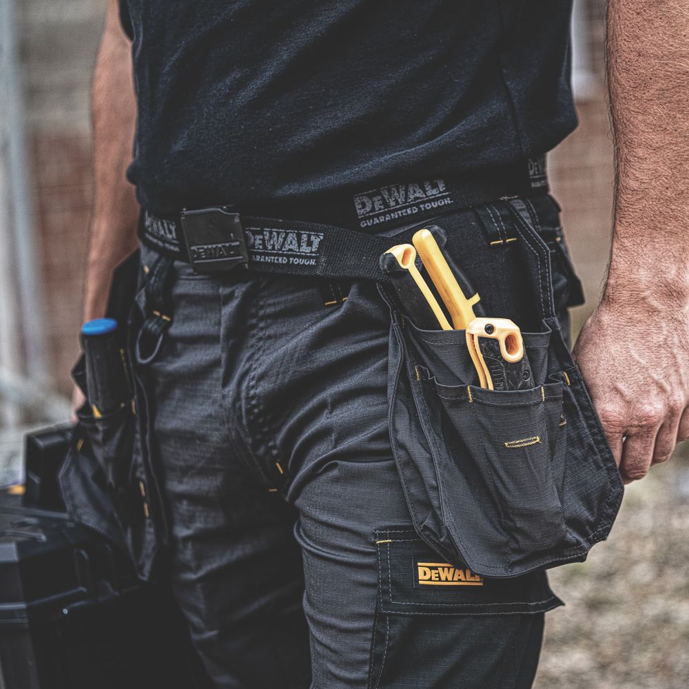 DeWalt Barstow Work Trousers Grey/Black 30" W 33" L